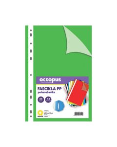 OCTOPUS Fascikla A4 polumehanika sa 11 rupa 25/1 zelena svetlo  unl-1818 - 105283