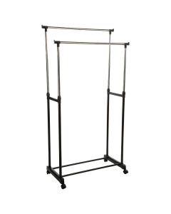 FIVE Stalak za garderobu dupli 80x42x170cm pp/inox crna - 105343