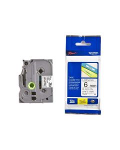 Traka TZe-211 crna na belo 6mm - 0158