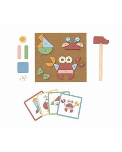 TOOKY TOY Drvena igračka sa čekićem i kartama TH155N - 107-78495