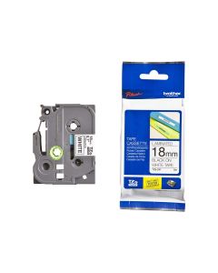 Traka  TZe-241 crna na belo 18mm - 0178