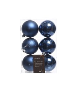 DEKOR DOM Novogodišnje kugle 8cm set 6/1 022156, tamnoplava - 107782