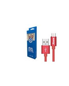 XWAVE Kabl USB2.0 na Micro USB 2 m, 2A, aluminium, upleteni, crvena - 028897