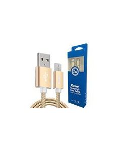 XWAVE Kabl USB2.0 na Micro USB 2 m, 2A , aluminium, upleteni, zlatna - 028899