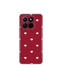 Maska za Honor X7d 4G/400 Smart 5G Burgundy Hearts Silikonska Print Skin