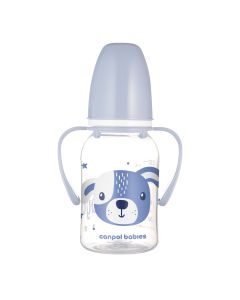 CANPOL BABIES Flašica za bebe sa ručkama 120ml, plava - 11-823_blu