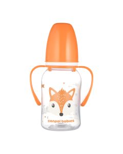 CANPOL BABIES Flašica za bebe sa ručkama 120ml, narandžasta - 11-823_ora