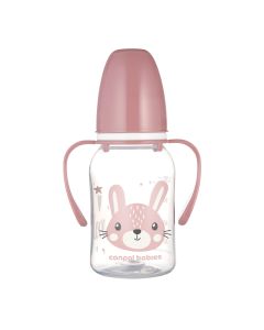 CANPOL BABIES Flašica za bebe sa ručkama 120ml, roze - 11-823_pin