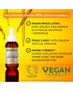 GARNIER Skin Naturals Noćni serum za blistavu kožu, Vitamin C, 30 ml - 1100018384