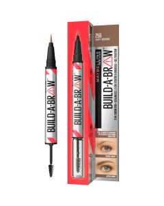 MAYBELLINE New York Build-A-Brow Olovka za obrve i gel za fiksiranje, 2u1, 255 soft brown - 1100028052