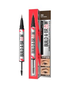 MAYBELLINE New York Build-A-Brow Olovka za obrve i gel za fiksiranje, 2u1, 260 deep brown - 1100028054