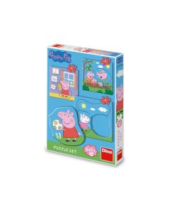 DINO Puzzle za bebe Peppa Pig - Porodica 3/4/5 delova (325135) - 11000