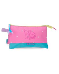 MOVOM POSITIVE MIND prazna pernica sa 3 pregrade - pink