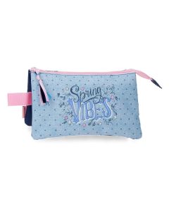 MOVOM SPRING VIBES prazna pernica sa 3 pregrade - plava