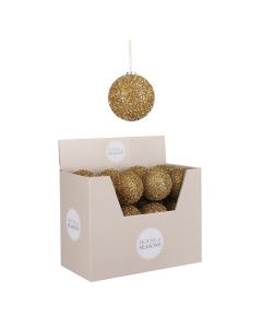 DEKOR DOM Novogodišnja kugla 8cm 1101089, zlatna - 041347