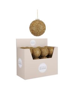 DEKOR DOM Novogodišnja kugla 10cm 1101100, zlatna - 041354