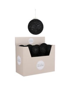 DEKOR DOM Novogodišnja kugla 10cm 1101104, crna - 041357-1