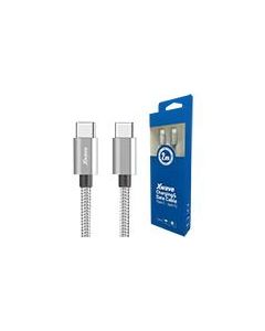 XWAVE Kabl Tip-C muški na Tip-C muški 2m, upleteni, tamno siva - 028916-1