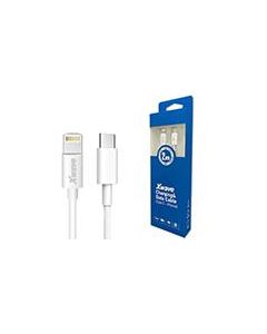 XWAVE Kabl USB Tip-C za IPHONE 2m 3A, lightning aluminium, bela - 028918
