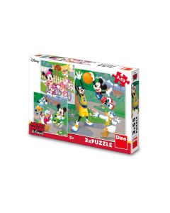 DINO Puzzle Disney Miki i Mini sportisti 3x55 delova (335271) - 11011-1