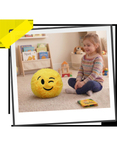 LOPTA PLIŠANA 30CM SOFT SMAJLI MIX 4 BOJE OP25011