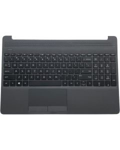 Palmrest (C Cover) sa tastaturom za laptop HP 250 255 256 G8 15S-DU 15-DW tamno sivi/crni - 110911