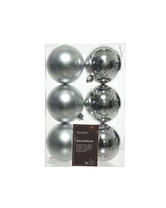 DEKOR DOM Novogodišnje kugle 8cm set 6/1 022051, srebrna - 111344