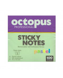 OCTOPUS Samolepljivi blok 75x75mm 100 lista pastel zeleni unl-2040 - 112920