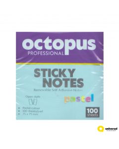 OCTOPUS Samolepljivi blok 75x75mm 100 lista pastel plavi unl-2041 - 112921-1