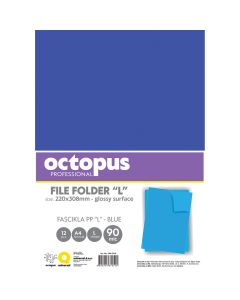 OCTOPUS Fascikla A4 l 90mic 12/1 plava unl-2104 - 112991
