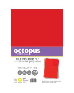 OCTOPUS Fascikla A4 l 90mic 12/1 crvena unl-2106 - 112993