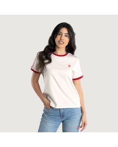 FK CRVENA ZVEZDA ženska majica off white sa trakama - 113-25-2L