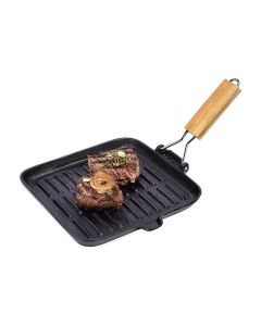GASIKS  Tiganj grill  sa drvenom drškom 22x22 cm - 1134-1-1