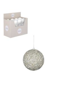 DEKOR DOM Novogodišnja kugla 10cm 1143434, srebrna - 041405-1