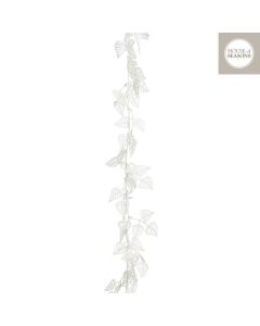 DEKOR DOM Novogodišnja grana 180cm Leaves 1143449, bela - 043237-1