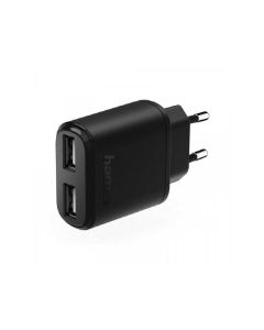 HAMA Kućni punjač, 2x USB, 2.4 A, crna - 115436