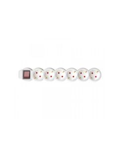 HOME Razvodnik sa 6 mesta 10m 1.5mm2 + prekidač NV6K-10/WH/1,5 - 115872