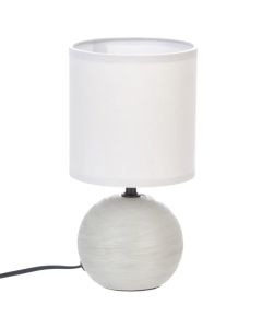 ATMOSPHERA Lampa Timeo 13x24,5cm keramika/pamuk/poliester svetlo siva - 116289L