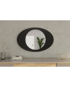 HANAH HOME Dekorativno ogledalo Obble, crna