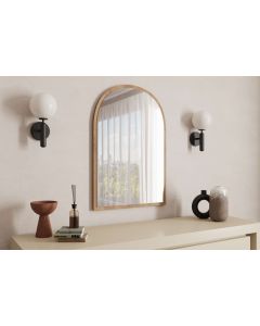 HANAH HOME Dekorativno ogledalo Brilya, svetlo braon