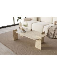 HANAH HOME Klub sto Lovge, mermerna krem