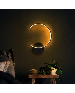 OPVIQ LED zidna lampa Moon 13328, crna