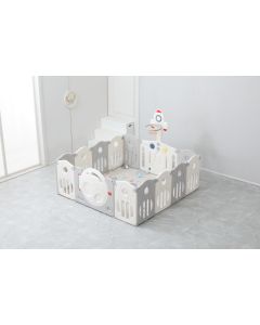 PREMIUM STIL Dečija Ogradica sa Košem Raketa Belo Siva 200x160