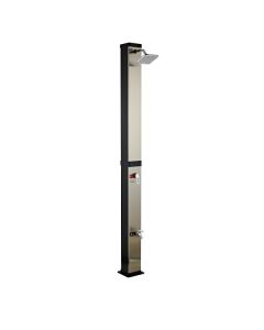 NERO Solarni tuš 40L niklovani kvadratni dvodelni sa nožnom slavinom H=217cm - 12184-1