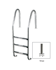 FF Merdevine Standard 4 stepenika AISI 304 gum step Flanša - EKO - 12365-1