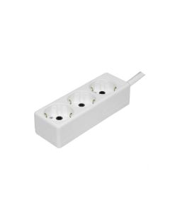 TEHNOELEKTRO Razvodnik sa 3 mesta 3m 2.5mm2 PPK03-3/WH - 124424