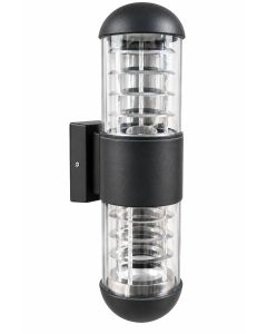 MKS Zidna lampa 2×E27 – crna
