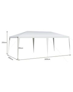 eHomeGarden Gazebo Tenda 3X6X2,55M