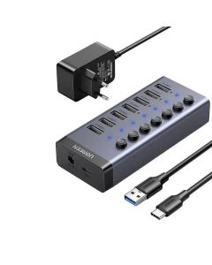 USB Hub 7 port Ugreen CM481 3.0 Tip C DC 12V napajanje