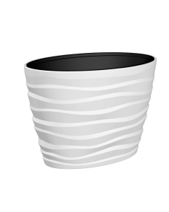 Saksija bora bela oval 60 x 39 x 42 cm